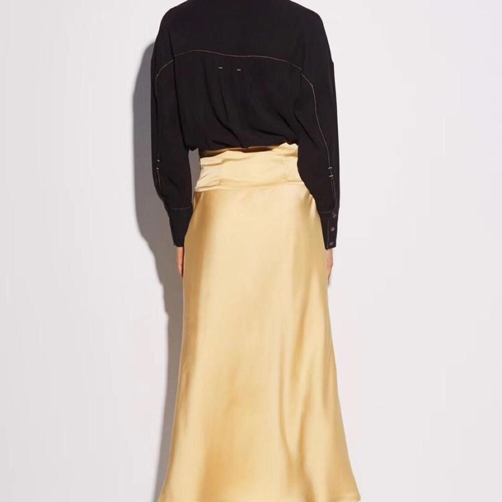 C/meo collective Yellow satin maxi skirt - Picture 4 of 7